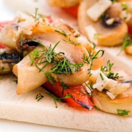 ANTIPASTO SANDWICHES w/GOAT CHEESE