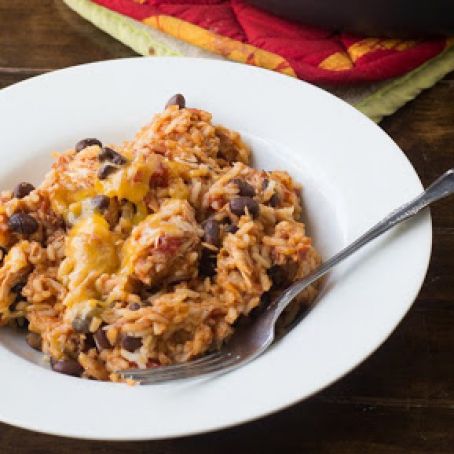 Cheesy Chicken Enchilada Skillet