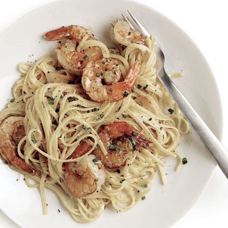 Linguine with Lemon-Garlic Shrimp