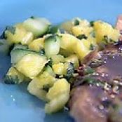 Chicken with Jerk Sauce and Cool Pineapple Salsa