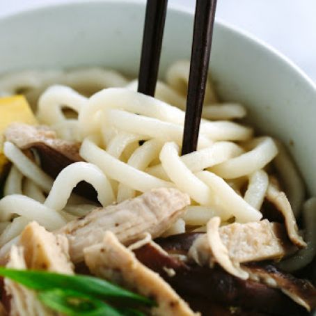 Chicken Udon Soup with Bok Choy