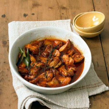 SPANISH CHICKEN THIGHS w/GARLIC