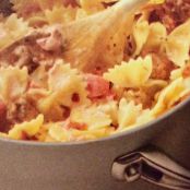  Italian sausage with bowties 