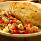 Zesty Adobo Chicken with Three Bean Salad