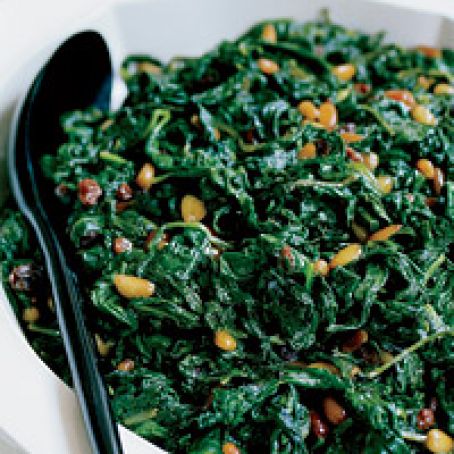 Sweet-and-Sour Catalan Spinach