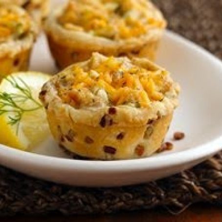 Salmon Pecan-Crusted Tartlets