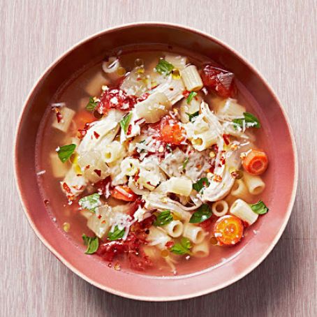 ITALIAN CHICKEN SOUP WITH PASTA AND TOMATOES