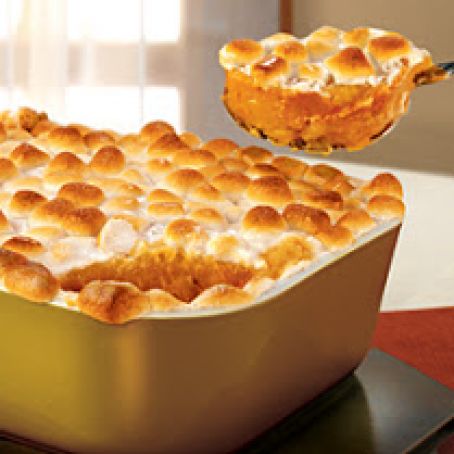 Brown Sugar Glazed Sweet Potatoes with Marshmallows