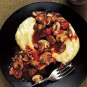 Mushroom and Sausage Ragu with Polenta
