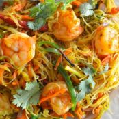 FIDEOS SINGAPUR AL CURRY Y CAMARON