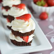 Dark Chocolate Strawberry Cupcake Tortes