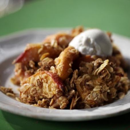 Peach Almond Crumble*