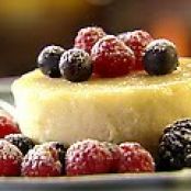 Lemon Pudding Cake with Fresh Mixed Berries