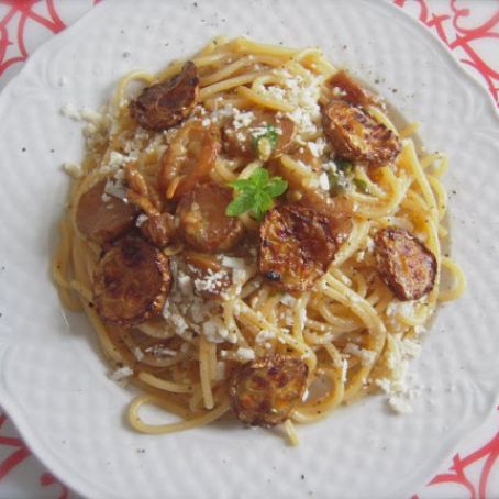 Spaghetti con Zucchine Fritte