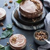 Black Bottomed Chocolate Vanilla Swirl Cheesecake