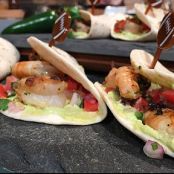 Chipotle Shrimp Tacos with Fresh Pico and Avocado Puree