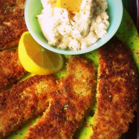 Panko Crusted Tilapia With Chipotle Kissed Tartar Sauce