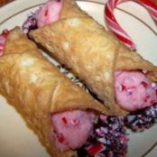 Candy Cane Cannolis