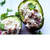 Cilantro Lime Chicken Salad on Avocado