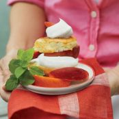 Boozy Peach Shortcakes with Sweet Cream