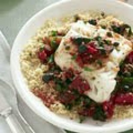 Cod Livornese with Couscous
