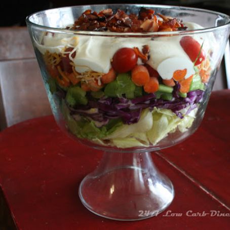 Low Carb Trifle Bowl Potluck Salad