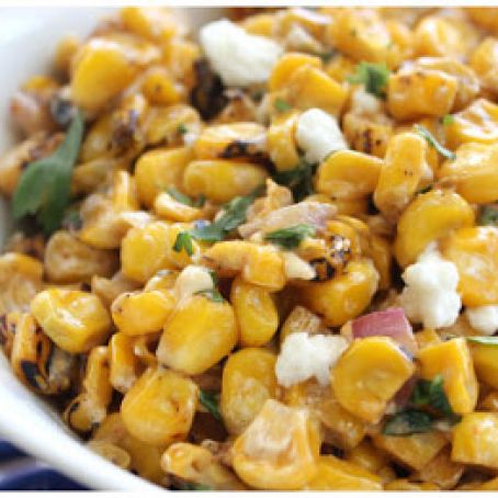 Spicy Roasted Corn and Feta Salad