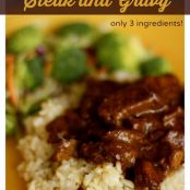 3-Ingredient - Crockpot Steak & Gravy