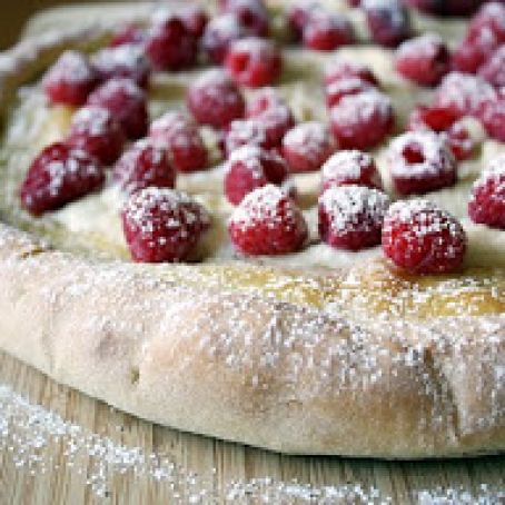 Lemon Raspberry Mascarpone Pizza