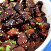 Honey Garlic Baked Pork Bites