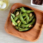 Garlic Edamame with Sichuan Pepper