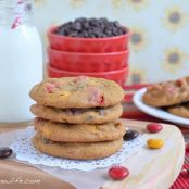 M&M Pumpkin Pudding Cookies