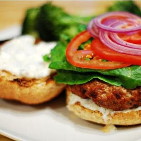 Balsamic Reduction Burger with Goat Cheese Spread