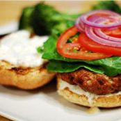 Balsamic Reduction Burger with Goat Cheese Spread
