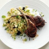 Lamb Chops with Orzo & Cucumber Salad