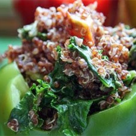 Red Quinoa Stuffed Peppers