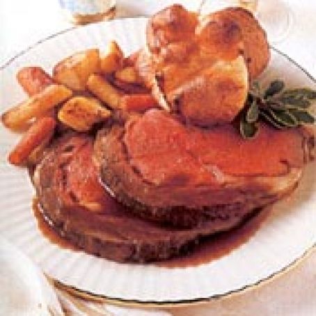 Classic Prime Rib with Red Wine-Blackberry Sauce