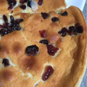 Pear and Dried Cranberry Clafoutis