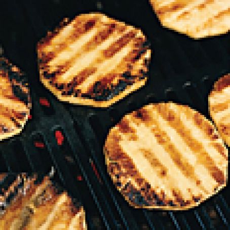 Grilled Rum-Basted Pineapple with Sorbet