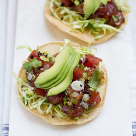 Spicy Ahi Poke Tostadas