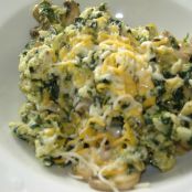 Spinach, Mushroom, and Feta Cheese Scramble