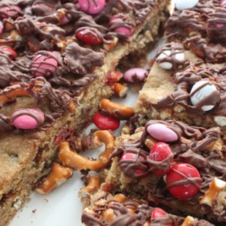Peanut Butter, M&M, Pretzel Bars