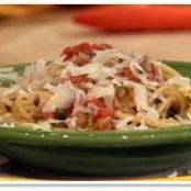 Bacon, Leek, and Tomato Spaghetti