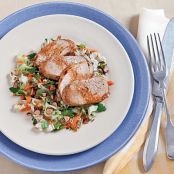 roasted sesame pork tenderloin with asian slaw