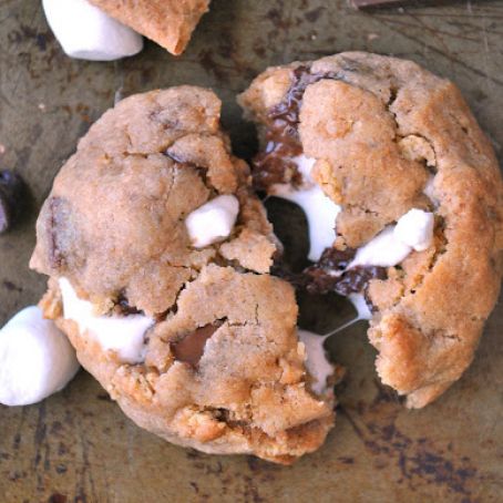 Smores Stuffed Cookies
