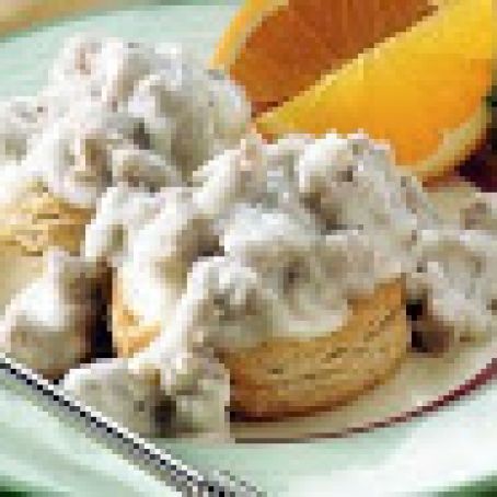 Biscuits with Pork Sausage Gravy