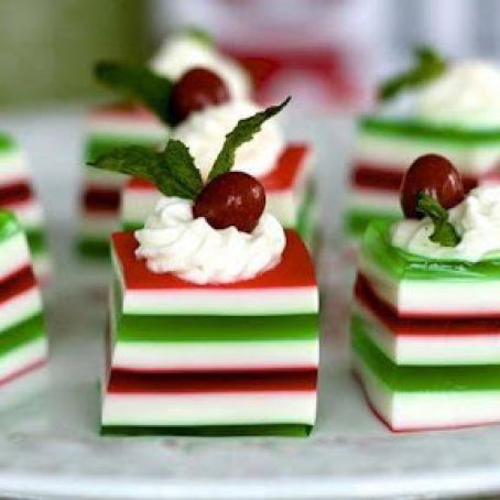 Holly Jolly Jello squares