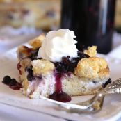 Overnight Blueberries and Cream French Toast Casserole