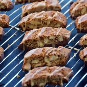 Chocolate-Dipped Espresso Biscotti With Kahlua Icing
