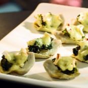 SPINACH & BRIE TOPPED ARTICHOKE HEARTS
